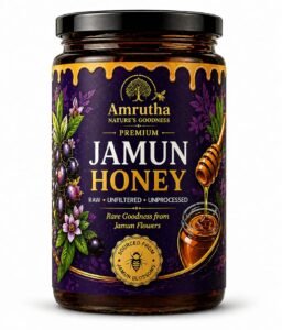 Jamun honey bottle – raw natural naval honey for diabetes support, ulcer relief and immunity boost