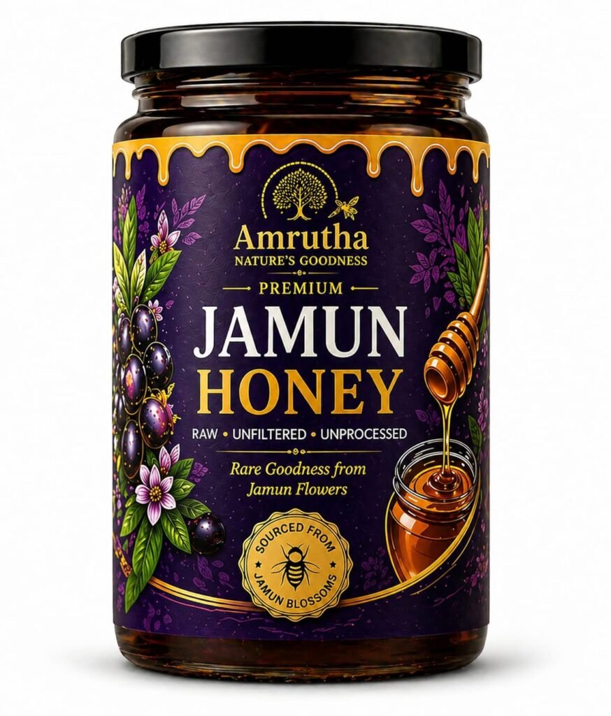 Jamun honey bottle – raw natural naval honey for diabetes support, ulcer relief and immunity boost